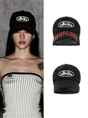 Badblood Vintage Distressed Graphic Baseball Cap