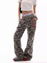 Unisex Flared Sweatpants Loose Fit Streetwear Joggers