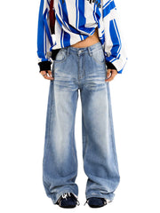 Unisex Vintage Straight Wide-Leg Jeans