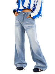 Unisex Vintage Straight Wide-Leg Jeans