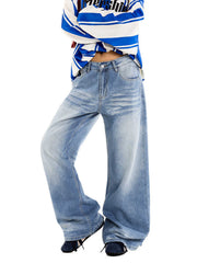 Unisex Vintage Straight Wide-Leg Jeans