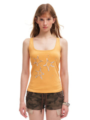 Women's Star Print Racerback Cami Tank Top