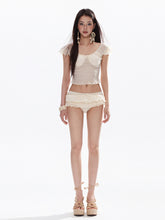 Women's Tropical Vacation Bubble Hem Swimwear