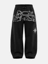 Badblood Unisex Vintage Embroidered Wide-Leg Sweatpants