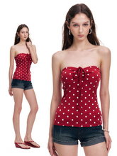 Badblood Women's Vintage Polka Dot Halter Cami Top