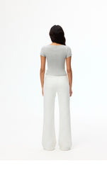 Women's Slim Fit Sweetheart V-Neck Short Sleeve T-Shirt