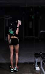 Badblood Women's Vintage Embroidered Athletic Hot Shorts