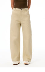 Women's Cotton Barrel Leg Straight Pants