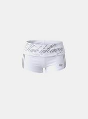 Badblood Women's Graphic Print Slim Fit Athletic Shorts