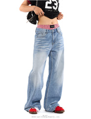 Unisex Wide-Leg Straight-Leg Jeans