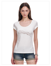 Leopard Print Slim Fit Tee