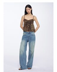 Women's Vintage Leopard Print Tube Top