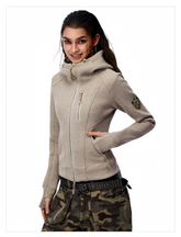 Women's Vintage Slim Fit Hooded Zip-Up Jacket