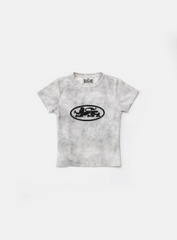 Badblood Women's Vintage Washed Embroidered Cropped T-Shirt