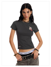 Women's Heart Graffiti Slim Fit Graphic T-Shirt