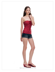 Badblood Women's Vintage Polka Dot Halter Cami Top