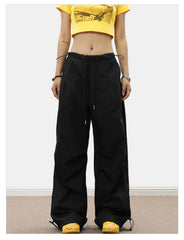 Women's White Parachute Cargo Pants