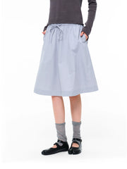 Our Stage Low Waist Anti Wrinkle Straightening Loose Wide Legs Drawstring Waist A-line Five point Casual Umbrella Pendant Skirt