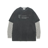 HeyHenry Streetwear Faux Two-Piece Long Sleeve T-Shirt
