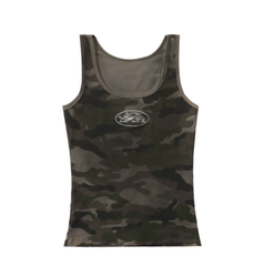 Badblood Women's Vintage Camo Leopard Print Cami Tank Top