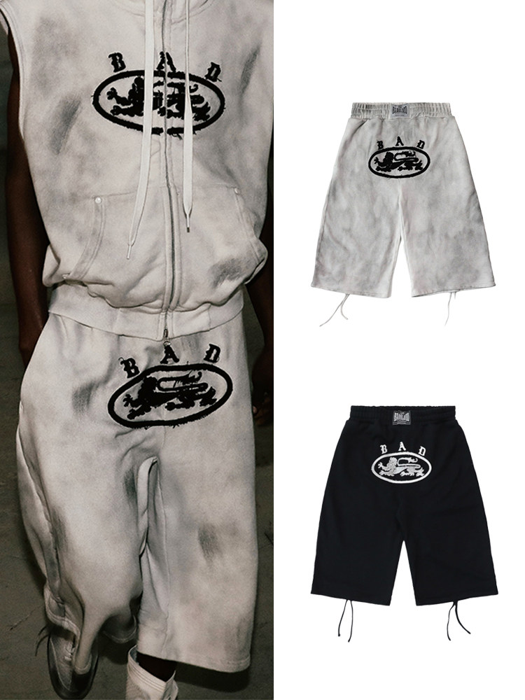 Badblood Women's Vintage Tie-Dye Cropped Sweatpants
