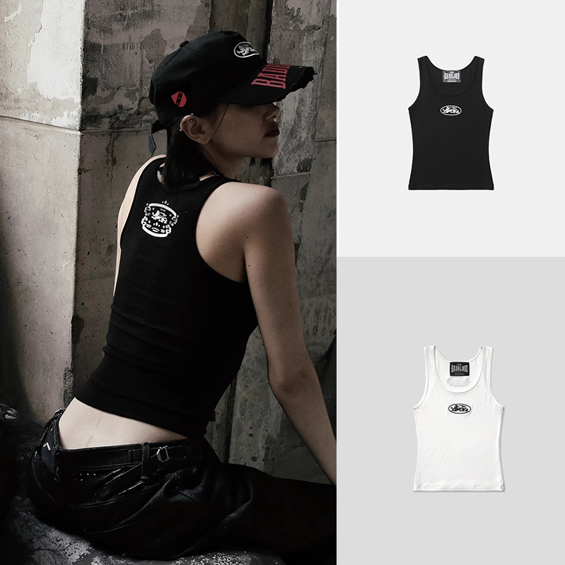 Badblood Unisex Stretch Racerback Tank Top with Embroidered Logo