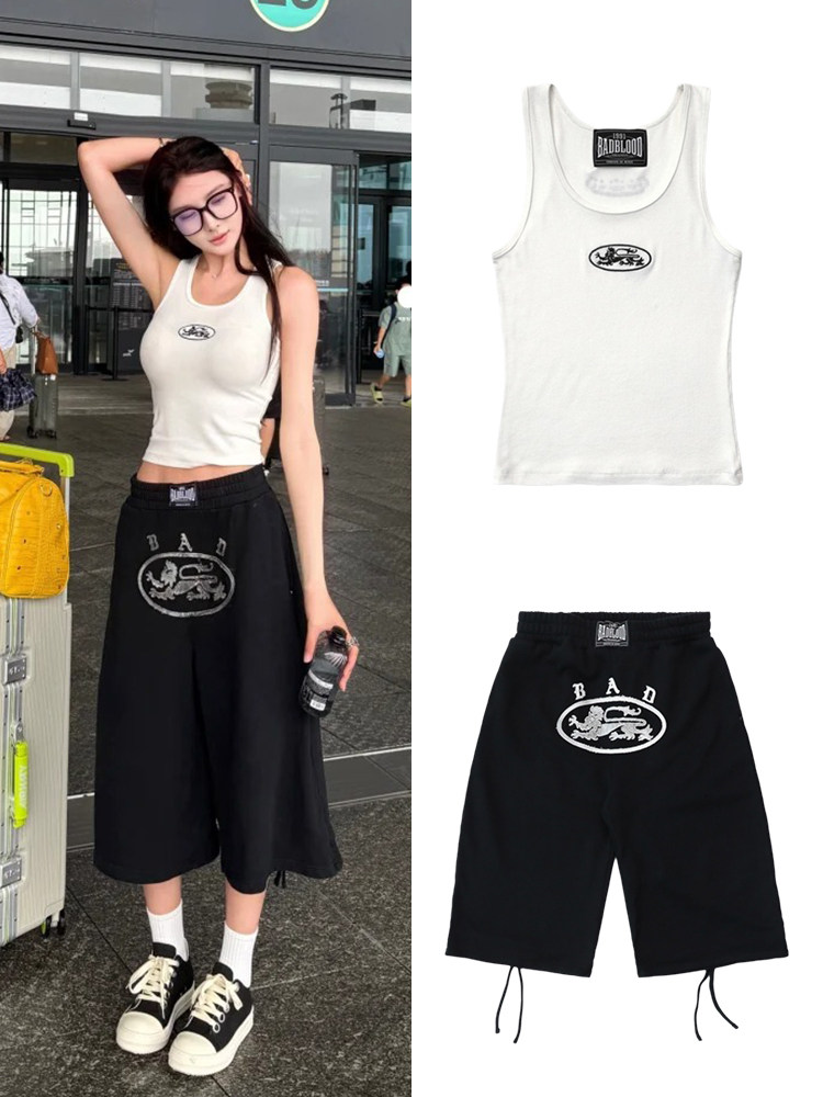Badblood Unisex Embroidered Racerback Tank Top Set