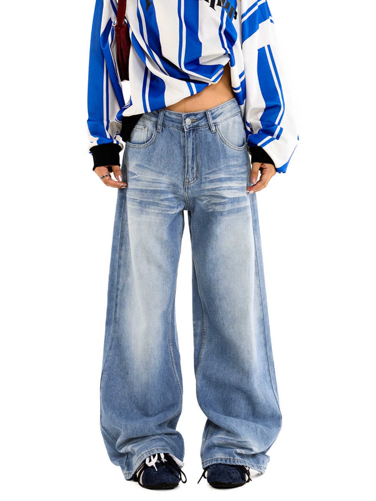 Unisex Vintage Straight Wide-Leg Jeans