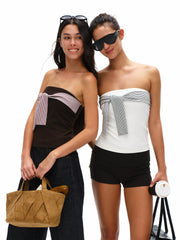 Women's TENCEL™ Lyocell Striped Strapless Tube Top