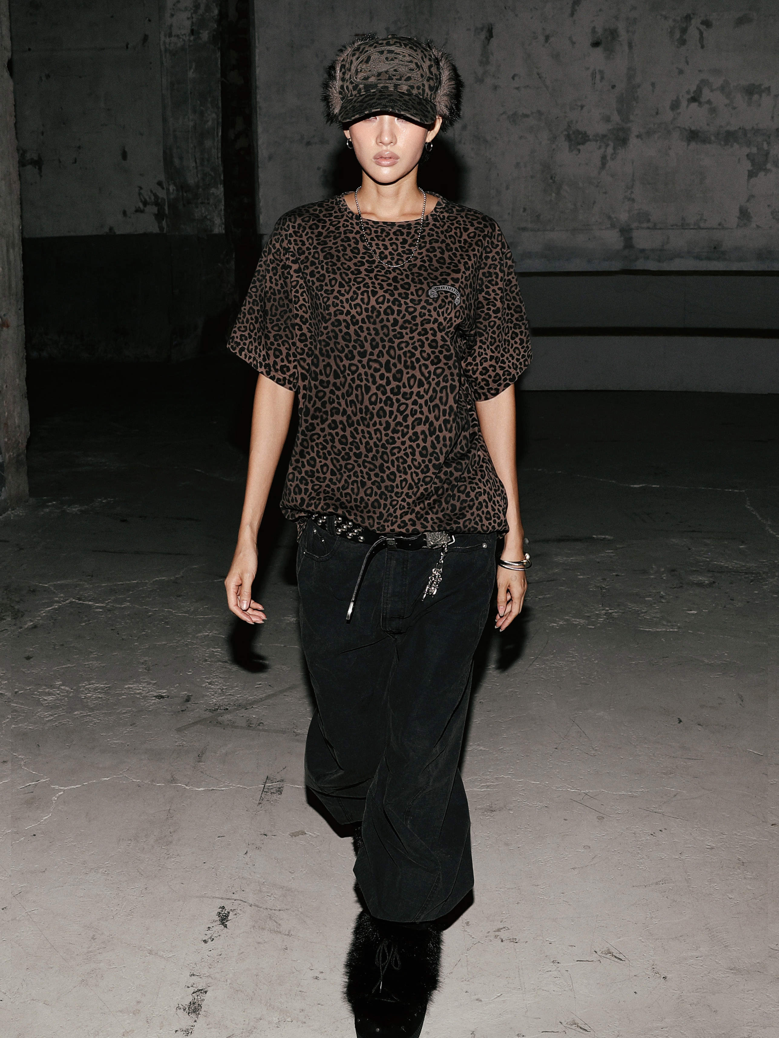 Badblood Unisex Vintage Spray Wash Barrel-Leg Pants