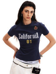 Women's Vintage Blokette Jersey Slim Fit T-Shirt