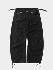 Badblood Unisex Vintage Spray Wash Barrel-Leg Pants