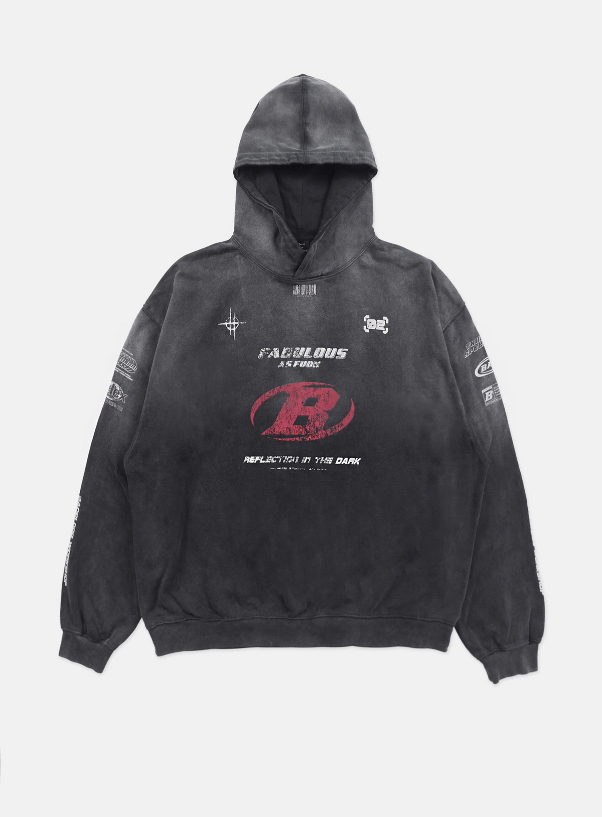 Badblood Women's Vintage Tie-Dye Pullover Hoodie