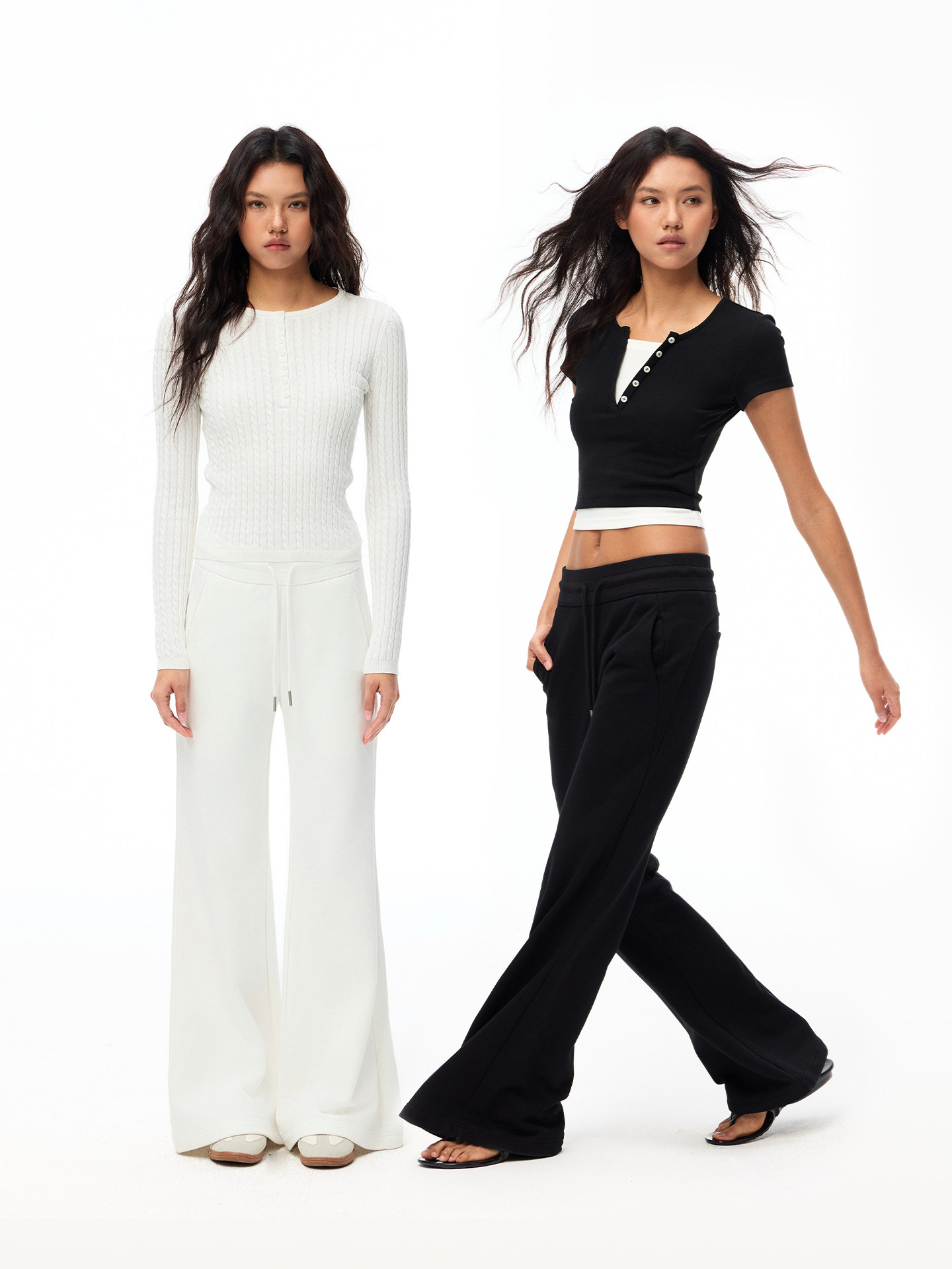 Women's 100% Cotton Wide-Leg Flared Pants