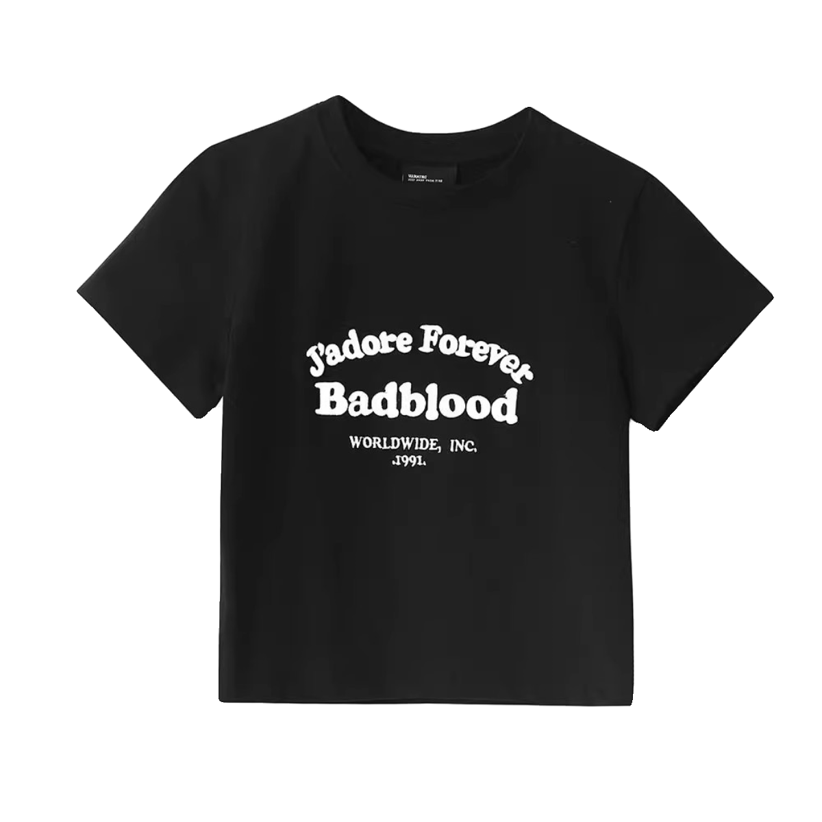 Badblood Women's 100% Cotton Cropped Crew Neck Short Sleeve Tee