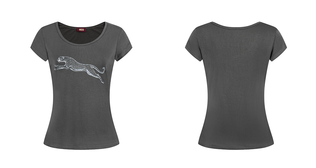 Leopard Print Slim Fit Tee