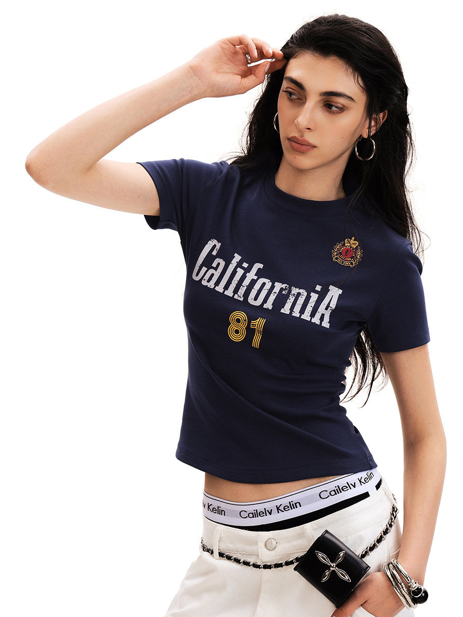 Women's Vintage Blokette Jersey Slim Fit T-Shirt