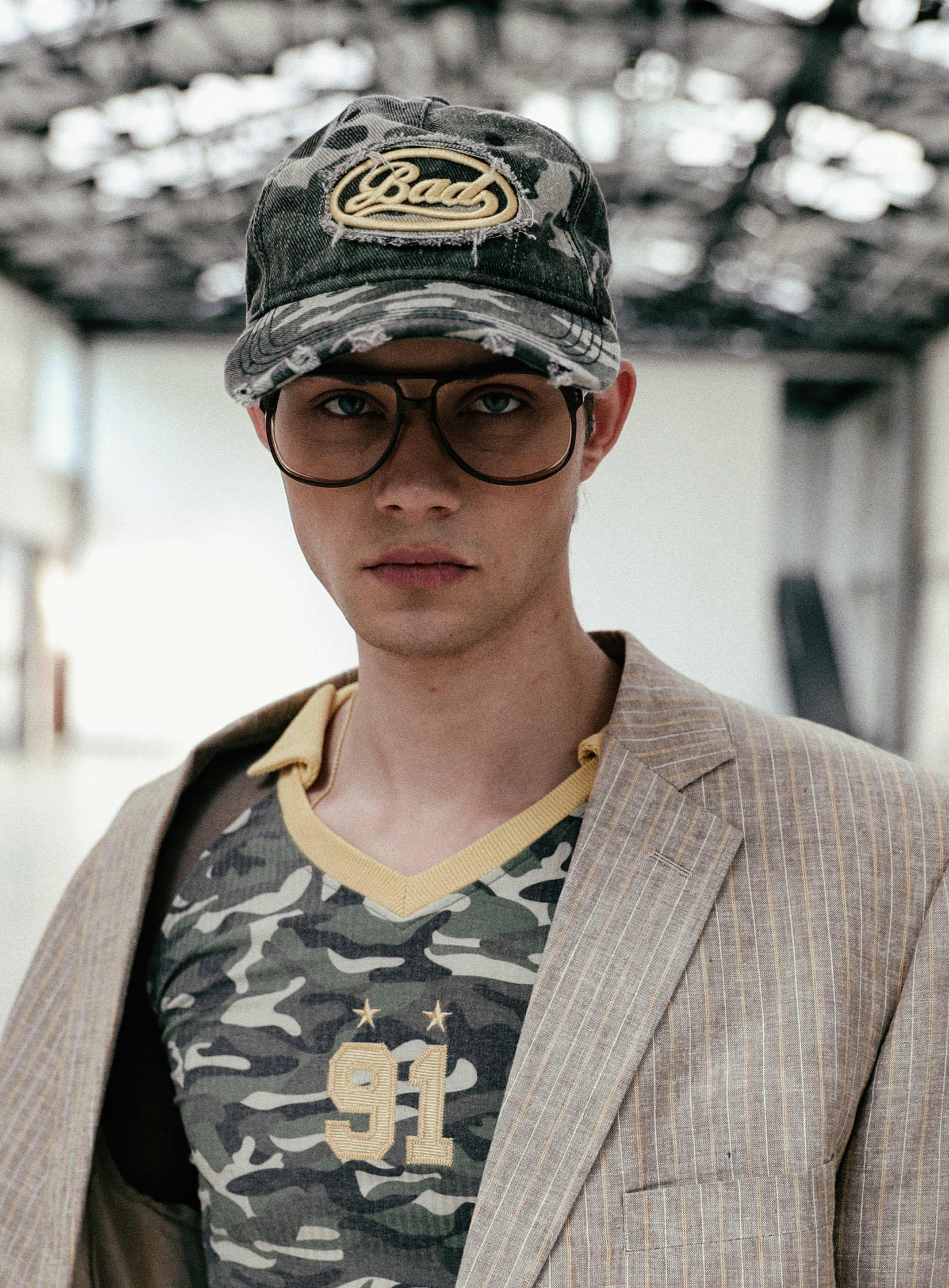 Badblood Vintage Camo Embroidered Baseball Cap