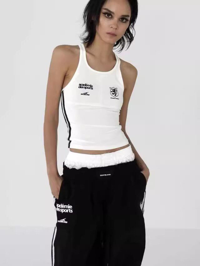 Badblood Women's Vintage Embroidered Mesh Racerback Tank Top