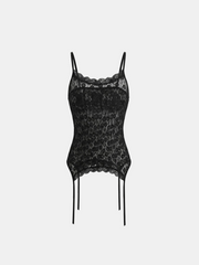 Badblood Women's Lace Trim Slim Fit Cami Top