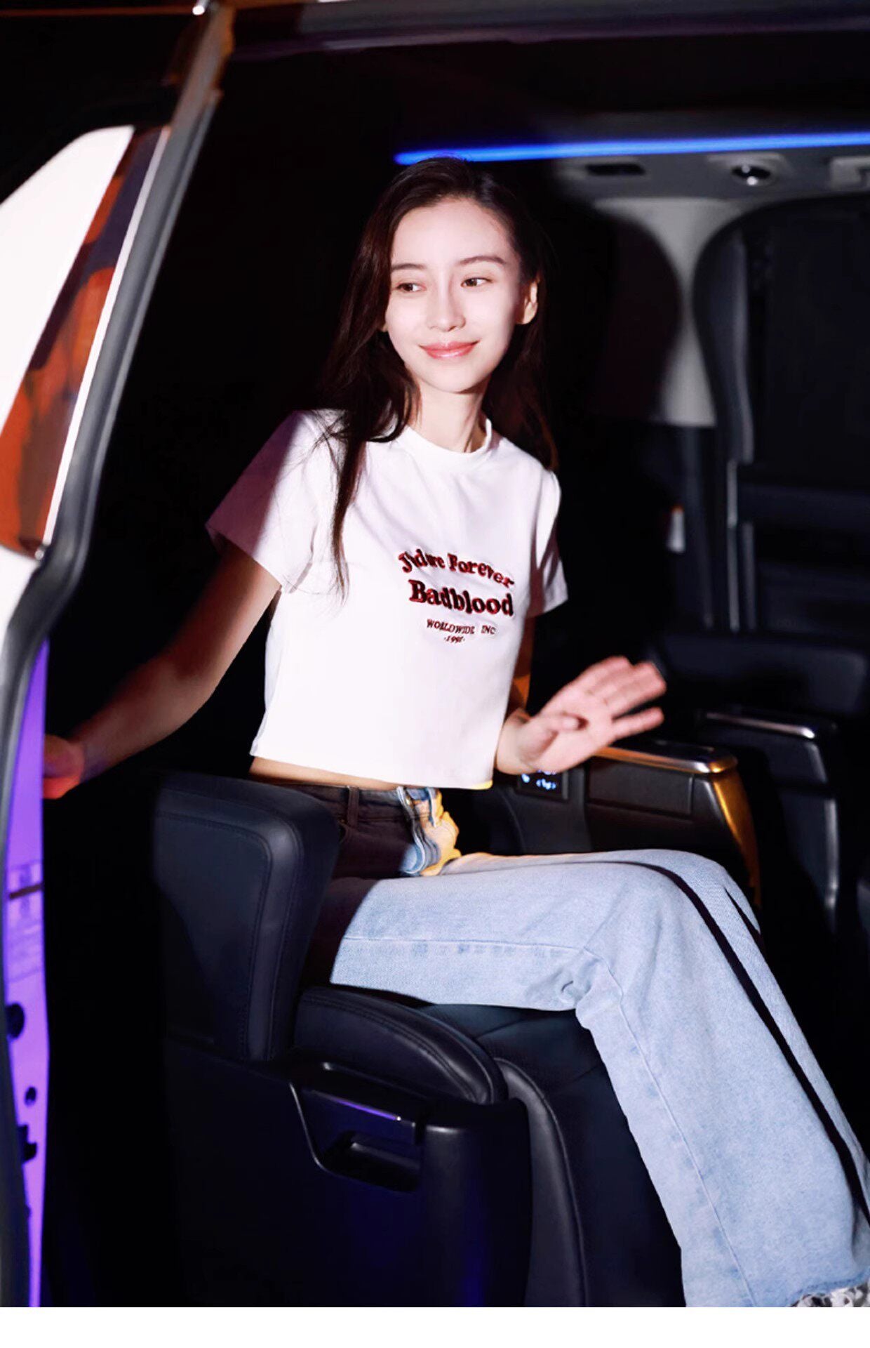 Badblood Women's 100% Cotton Cropped Crew Neck Short Sleeve Tee