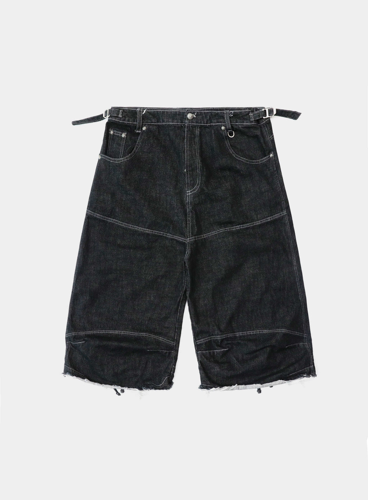 Badblood Women's Vintage Washed Dirty Wash Wide-Leg Cropped Jeans