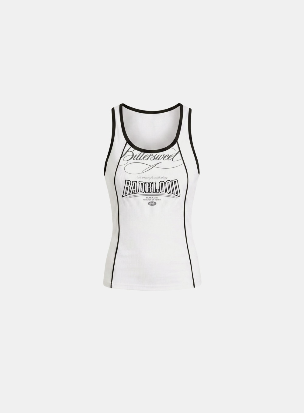 Badblood Women's Contrast Trim Embroidered Cami Tank Top