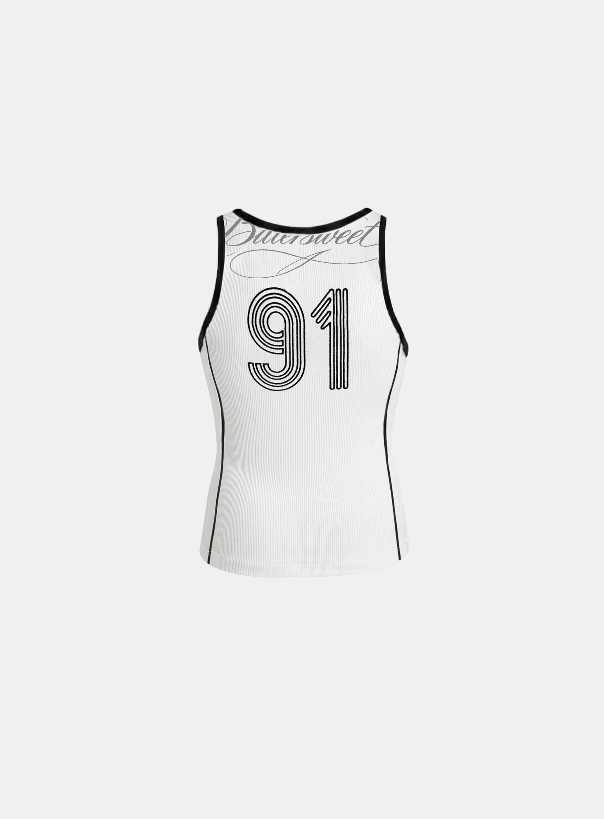 Badblood Women's Contrast Trim Embroidered Cami Tank Top