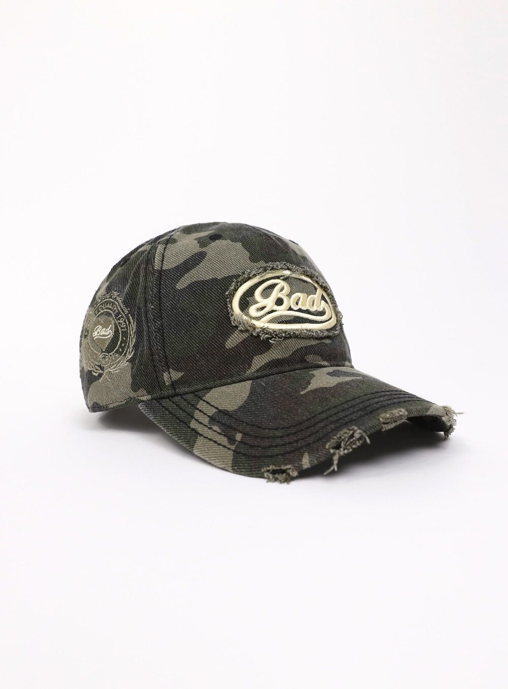 Badblood Vintage Camo Embroidered Baseball Cap