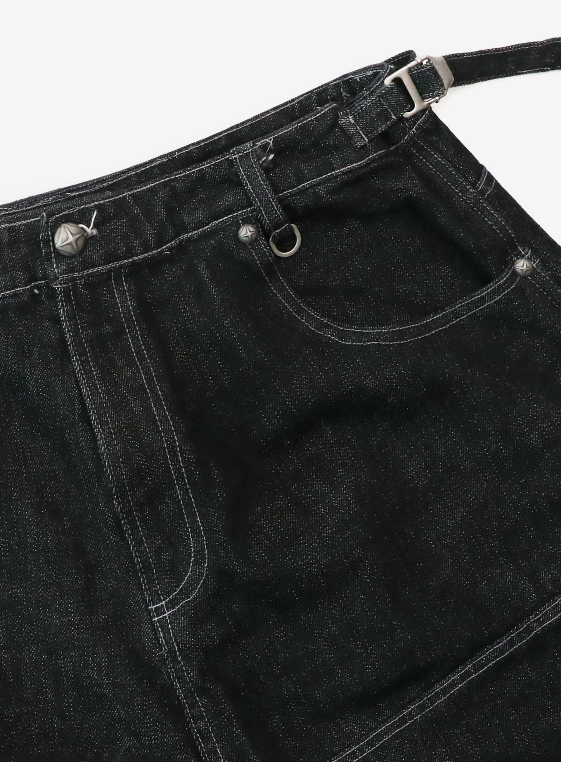 Badblood Women's Vintage Washed Dirty Wash Wide-Leg Cropped Jeans
