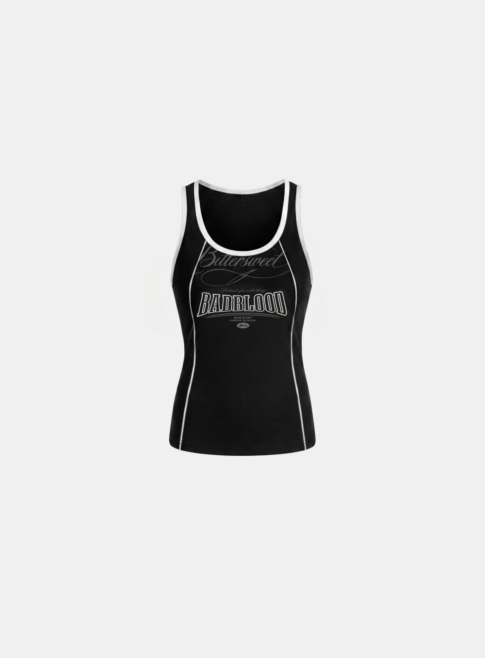Badblood Women's Contrast Trim Embroidered Cami Tank Top