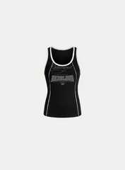Badblood Women's Contrast Trim Embroidered Cami Tank Top