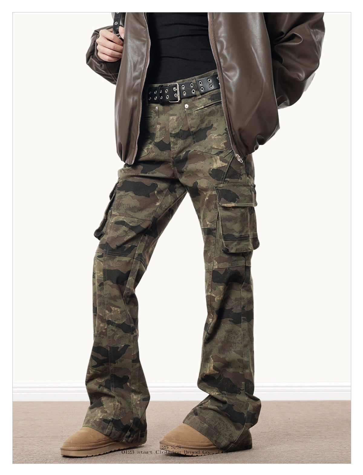 Unisex Vintage Camo Multi-Pocket Cargo Pants