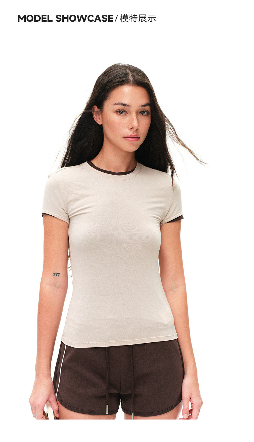 Women's Modal Slim Fit Crew Neck Short Sleeve T-Shirt